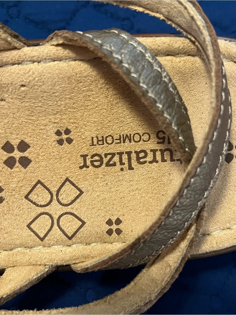 Naturalizer Metallic Bronze Multi-Strap Comfort Sandals